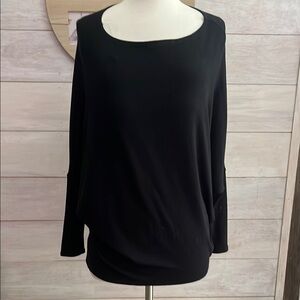 Jolie Black Long Sleeve Baggy Relaxed Tunic S